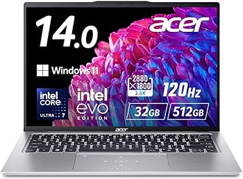Amazon.co.jp: Acer ノートパソコン Swift Go 14 Core Ultra 7 32GB